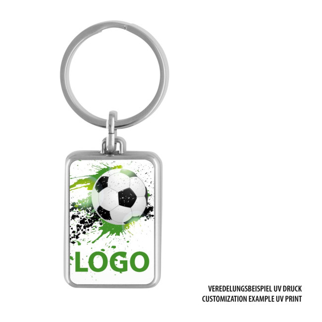 Custom Printed Rectangle Metal Keyring - Image 4