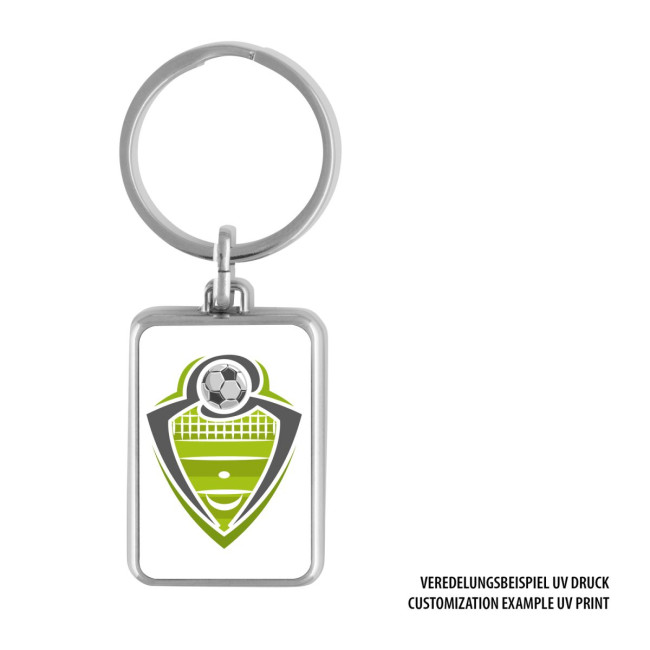 Custom Printed Rectangle Metal Keyring - Image 5