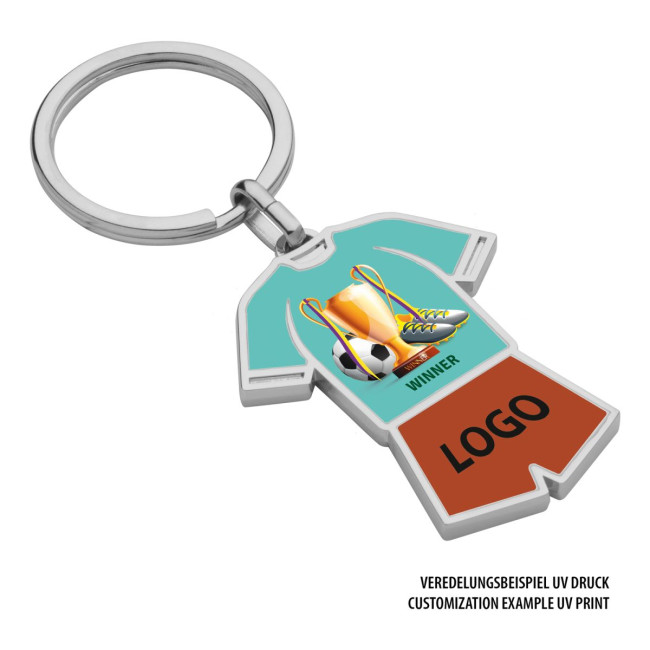 Custom Printed Football Kit Metal Keyring - Image 3