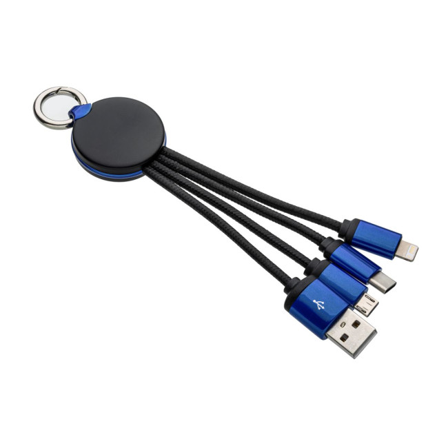 Custom Printed 3-in-1 Charging Cable With Light - Image 2