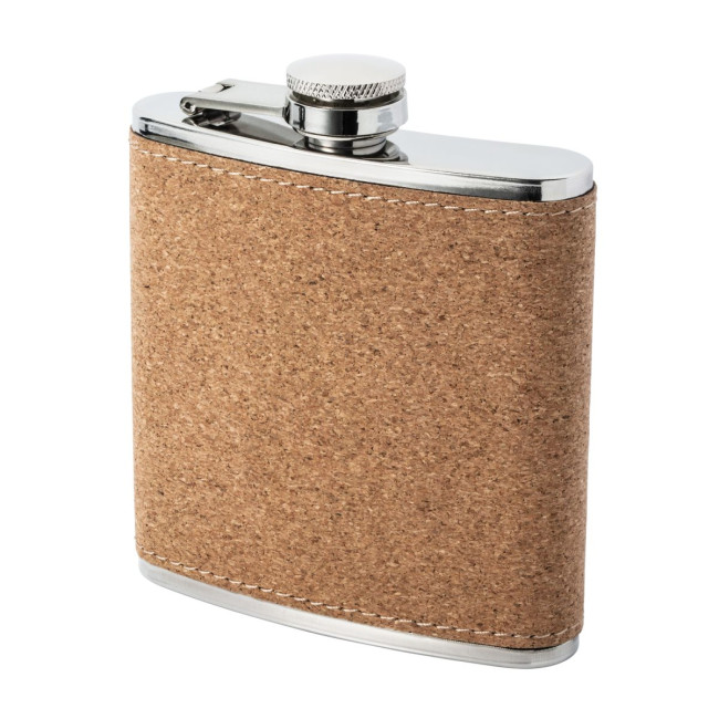 Custom Printed Cork Hip Flask - Image 1