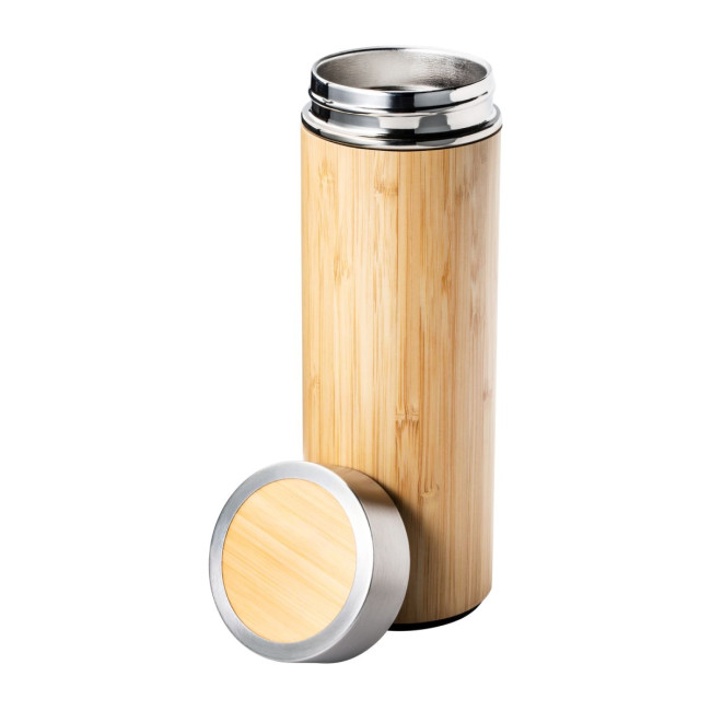 Custom Printed Bamboo Insulated Flask - Image 2