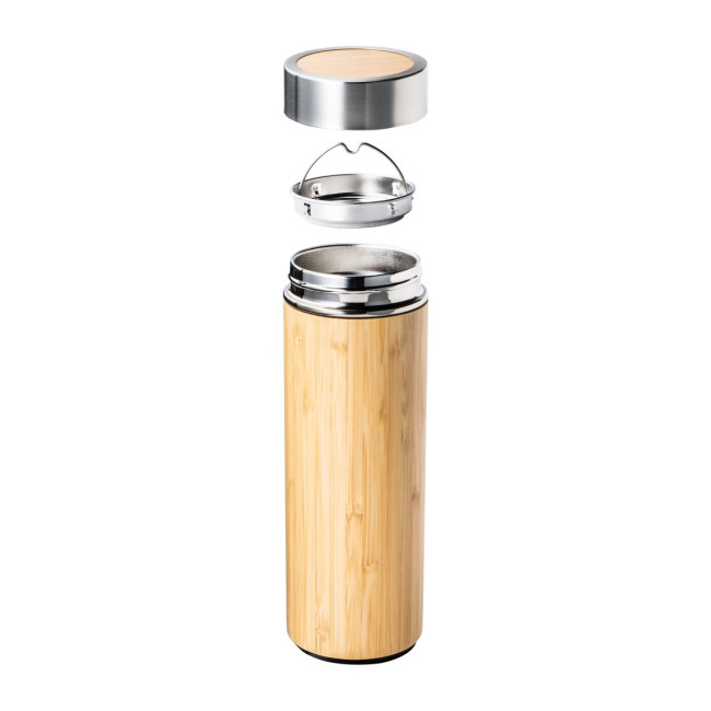 Custom Printed Bamboo Insulated Flask - Image 3