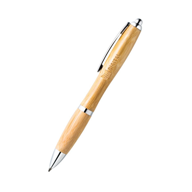 Custom Printed Bamboo Ballpoint Ballpen - Image 1