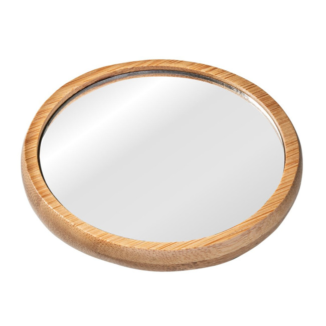 Custom Printed Bamboo Compact Mirror - Image 1