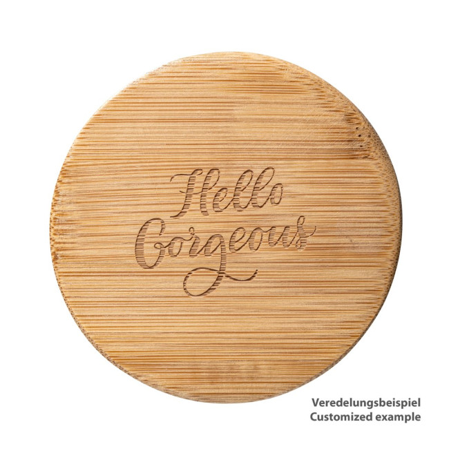 Custom Printed Bamboo Compact Mirror - Image 2