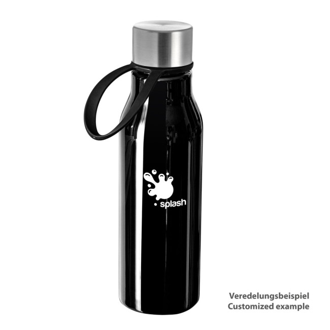 Custom Printed Black Plastic Drinking Bottle - Image 3