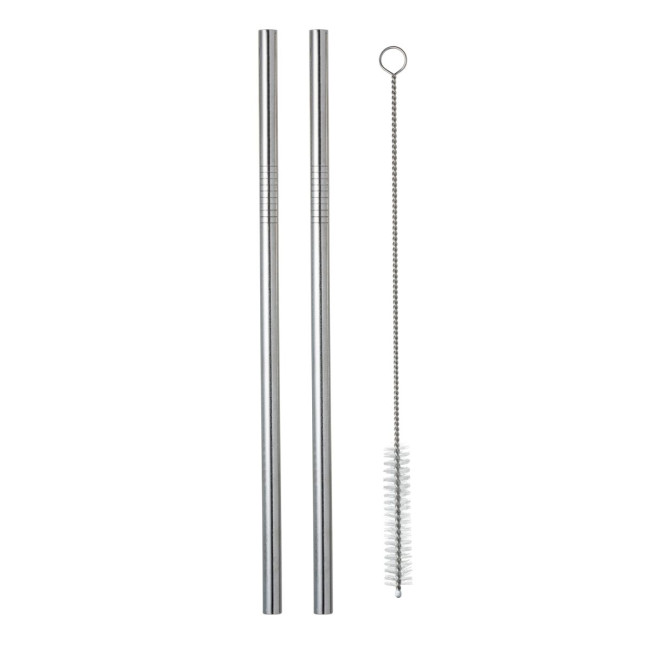 Custom Printed Set Of 2 Stainless Steel Straws - Image 1