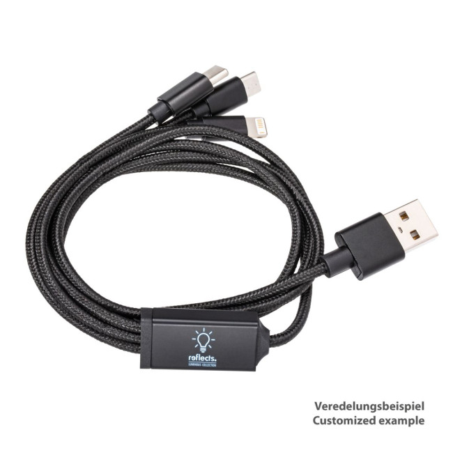 Custom Printed 3-in-1 Charging Cable With Light - Image 4