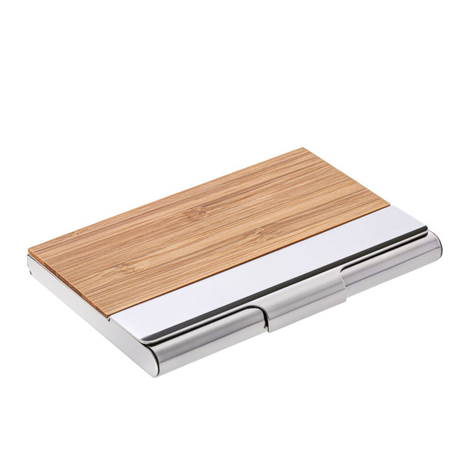 Custom Printed Bamboo Business Card Box - Image 1