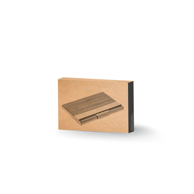 Custom Printed Bamboo Business Card Box - Image 4