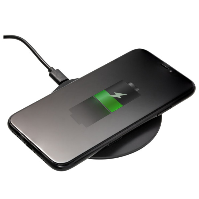 Custom Printed Matt Black Wireless Charger - Image 2