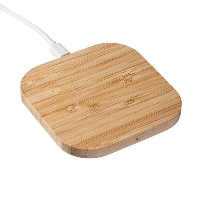 Custom Printed Bamboo Wireless Charger - Image 1