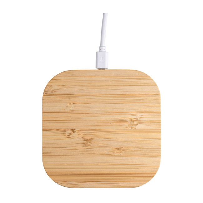 Custom Printed Bamboo Wireless Charger - Image 2