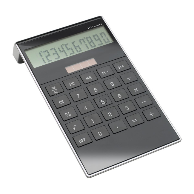 Custom Printed Black Solar Calculator - Image 1