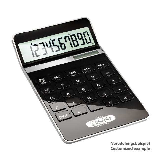 Custom Printed Black Solar Calculator - Image 2