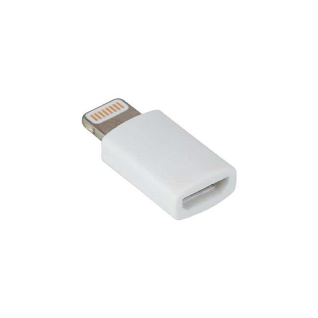 Custom Printed White USB Lightning Adapter - Image 1