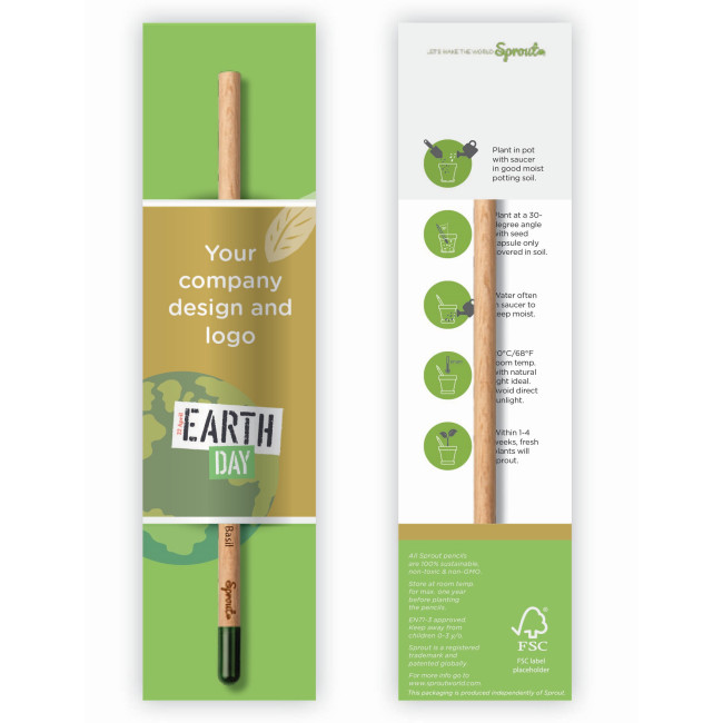 Custom Printed Sprout Customised Pencils & Customised Sleeve