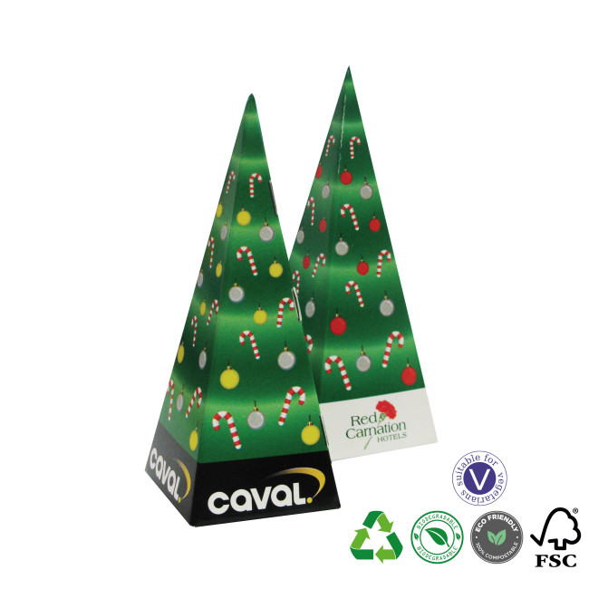 Custom Printed Christmas Tree Treats Box