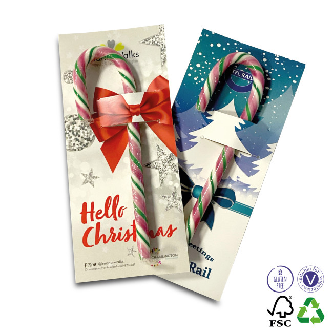 Custom Printed Candy Cane Cards