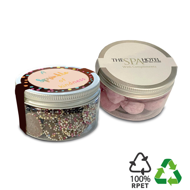 Custom Printed Clear Sweets Pot 100ml