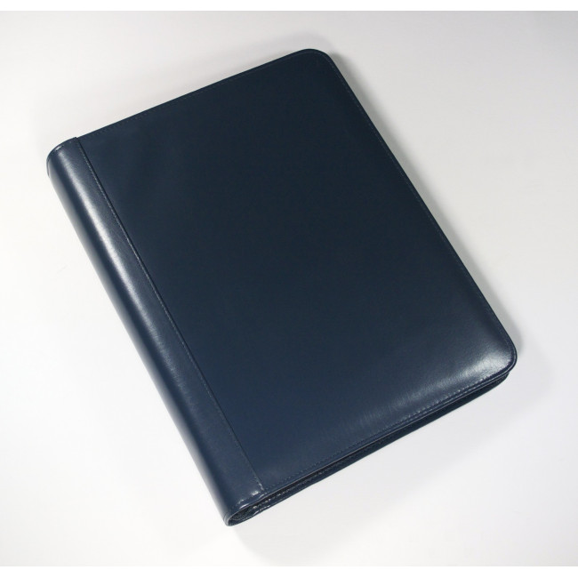 Custom Printed Warick A4 Zipped Ring Binder Folder in Navy - Image 2