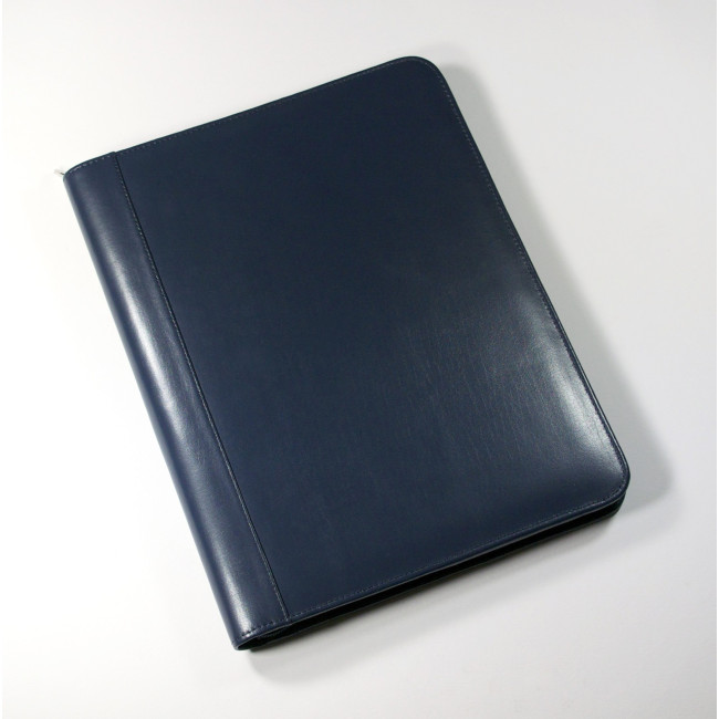 Custom Printed Warwick A4 Zipped Folder in Navy - Image 2