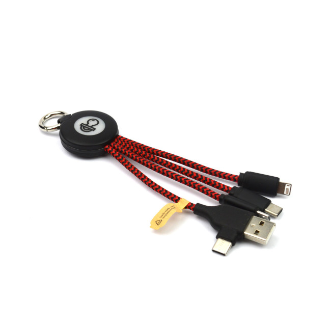 Custom Printed rPET 3 in 1 Multi-Charging Cable - Image 3