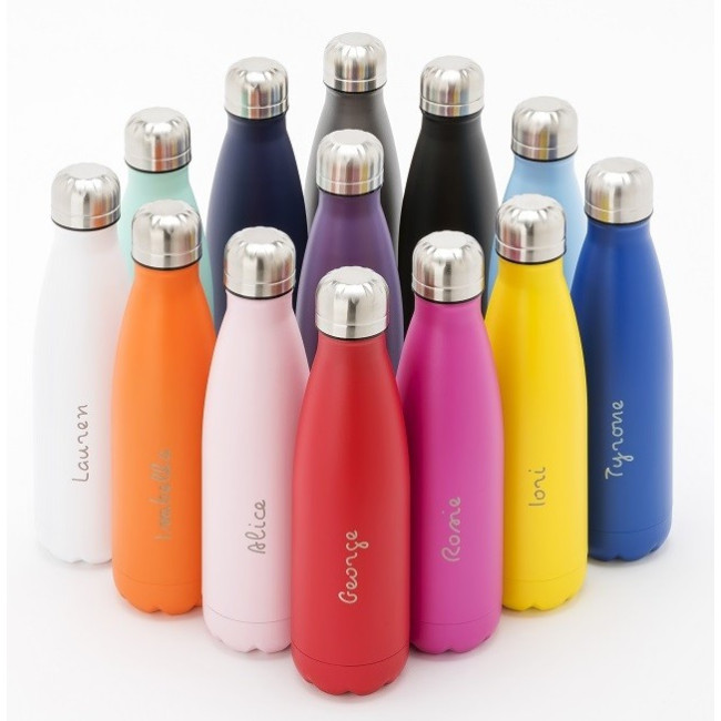 Custom Printed Oasis Recycled Powder Coated Stainless Steel Thermal Insulated Bottle 500ml