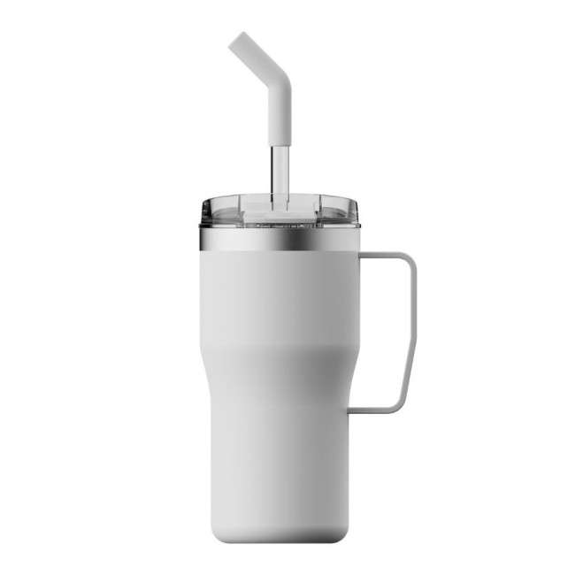 Custom Printed Tahoe Recycled Cup With Handle & Straw 590ml - Image 3