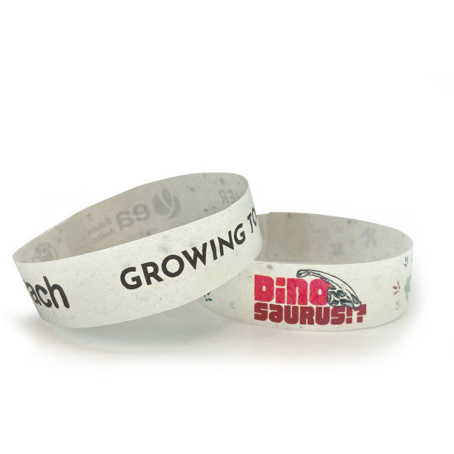 Custom Printed Seed Paper Wristband - Image 1