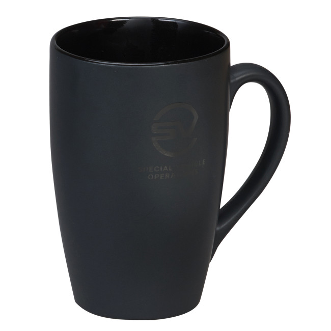 Custom Printed Matt Black Tate Printed Mug