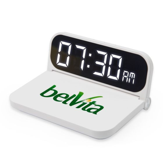 Custom Printed Wireless Charging Digital Clock