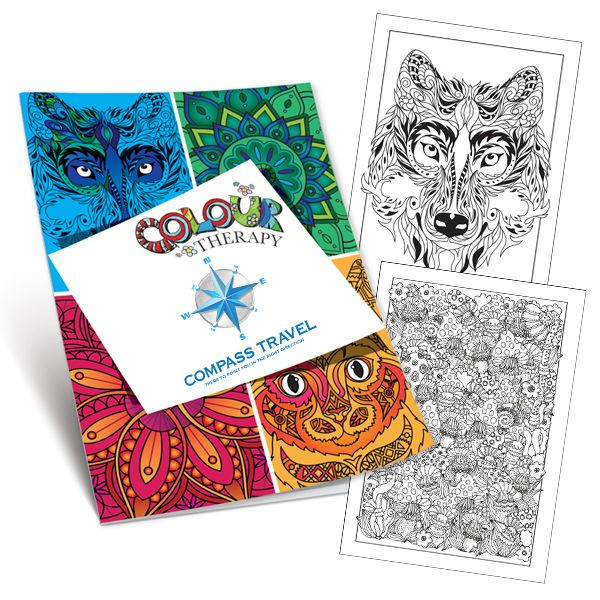 Custom Printed Colouring Therapy Book A5 Size 4 Pages