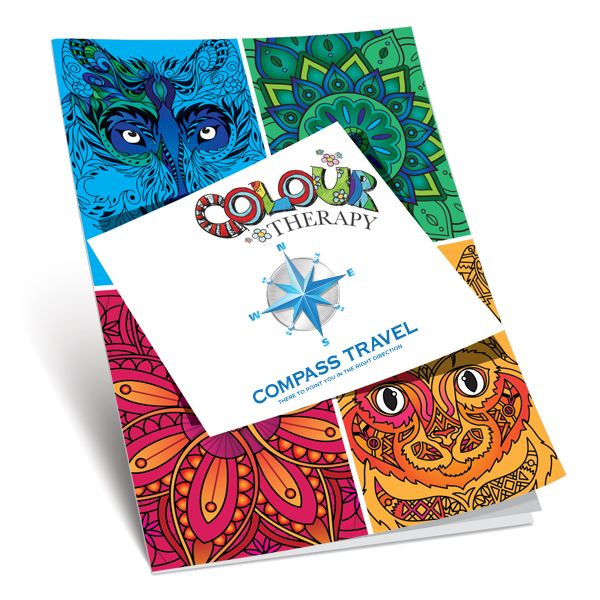 Custom Printed Colouring Therapy Book A4 Size 4 Pages