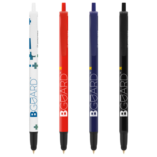 Custom Printed BIC Clic Stic Stylus BGUARD Ballpen Screen Printing - Image 1