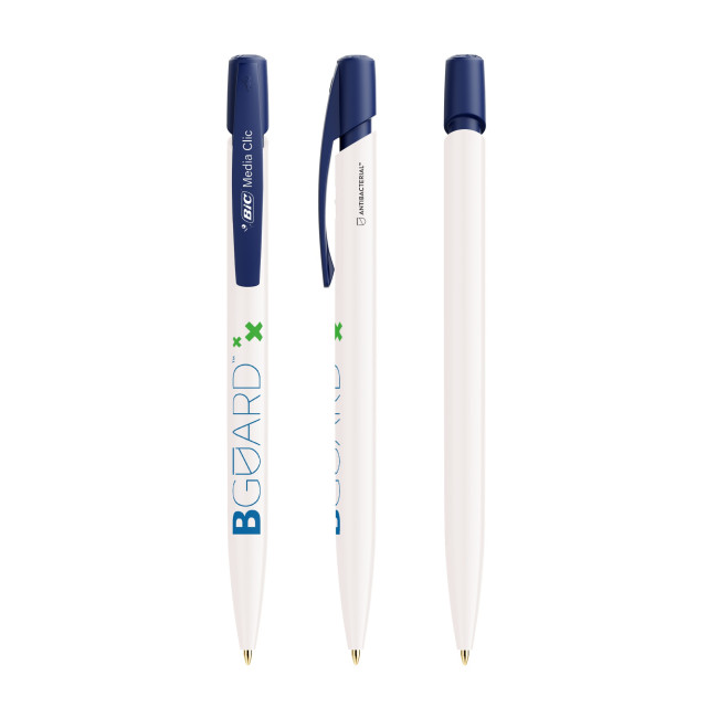 Custom Printed BIC Media Clic BGUARD Antibacterial Ballpen Antibacterial logo Screen Printing - Image 3