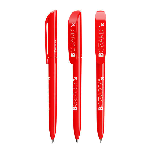 Custom Printed BIC Super Clip BGUARD Antibacterial Ballpen Screen Printing - Image 1