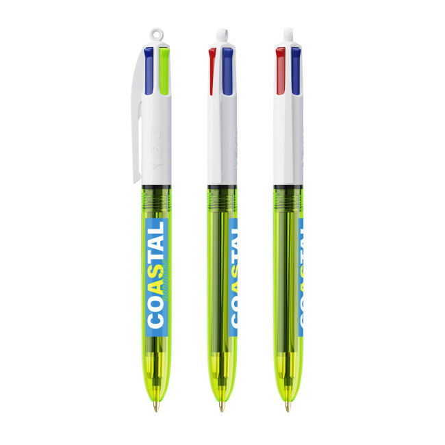 Custom Printed BIC 4 Colours Fluo Ballpen BritePix