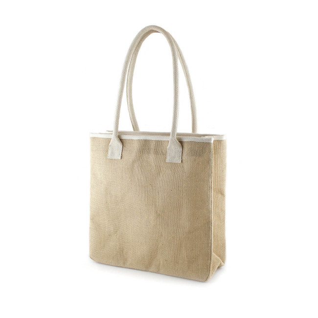 Custom Printed Fumi Natural Printed Jute Bag