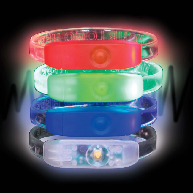 Custom Printed Multi Mode Led Flashing Wristband