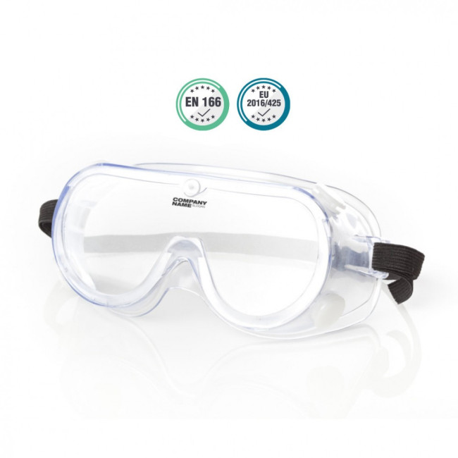 Custom Printed Anti-fog Clear Safety Goggles With Strap