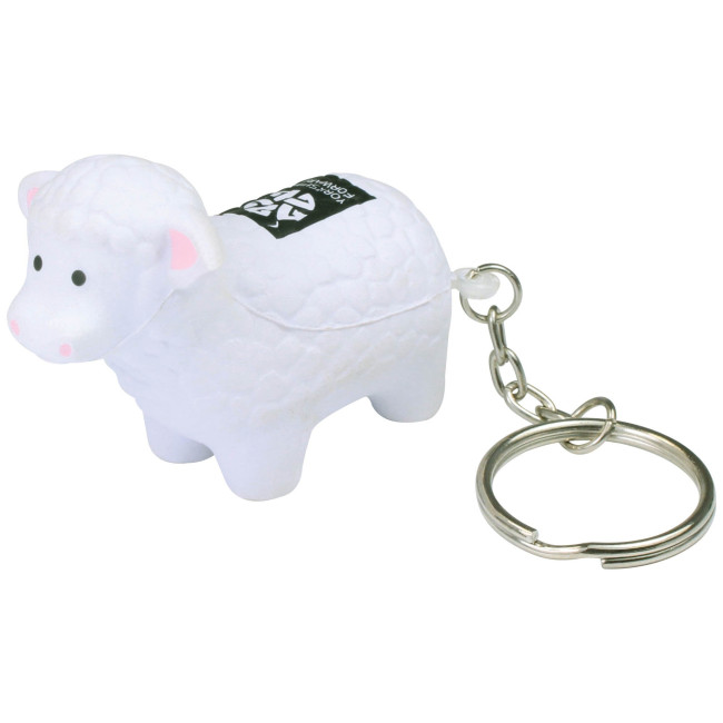 Custom Printed Stress Sheep Keyring