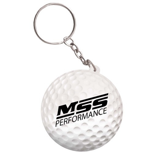 Custom Printed Stress Golf Ball Keyring