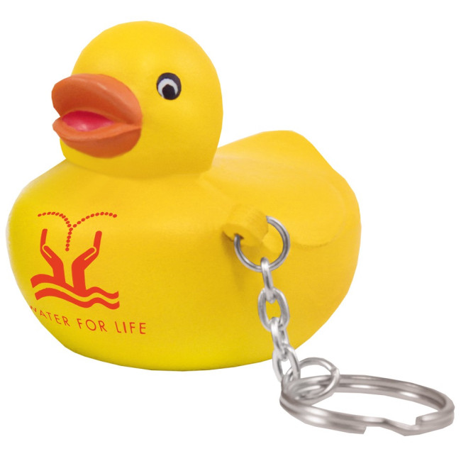 Custom Printed Stress Duck Keyring