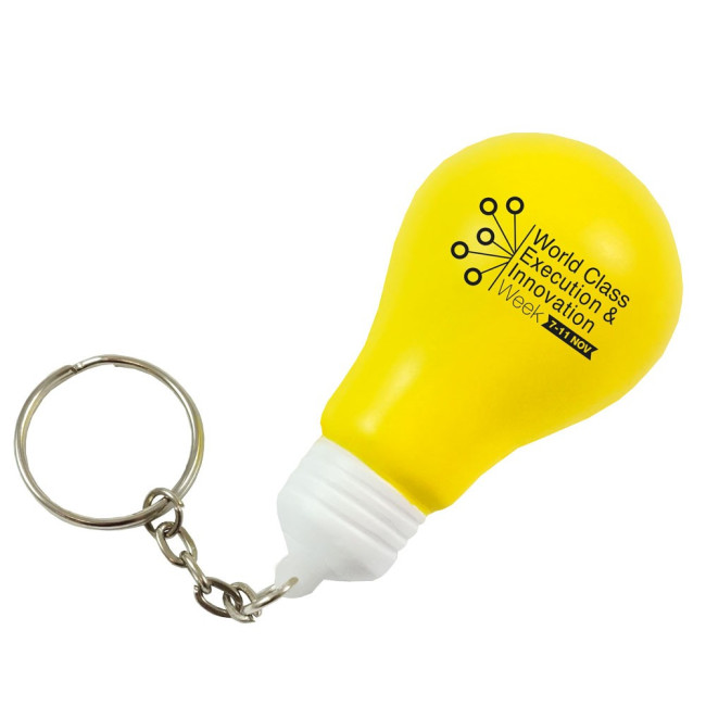 Custom Printed Stress Light Bulb Keyring