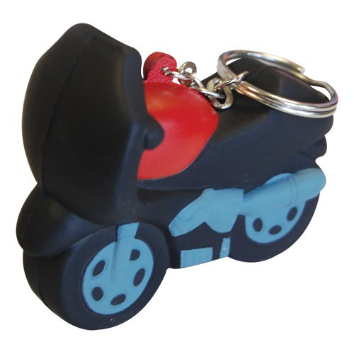 Custom Printed Stress Motor Bike Keyring