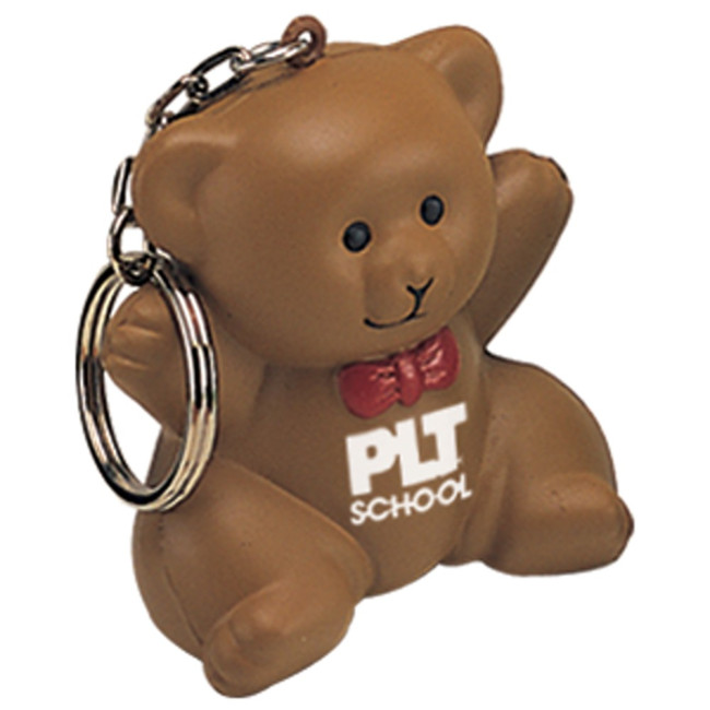 Custom Printed Stress Teddy Bear Keyring