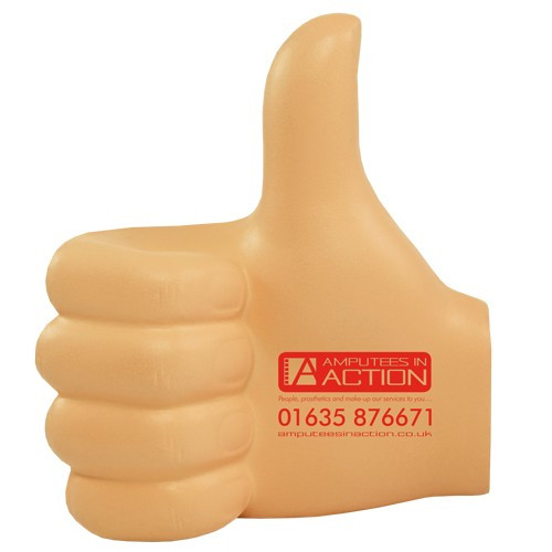 Custom Printed Stress Thumbs Up Right Hand