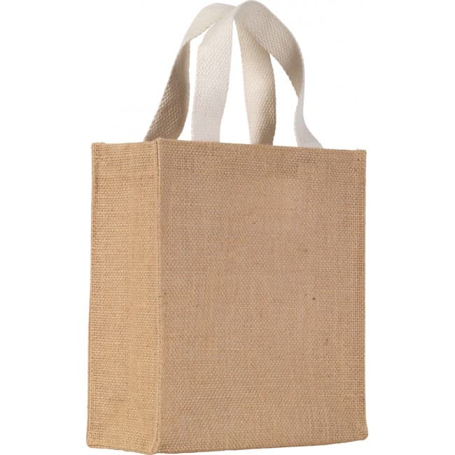 Custom Printed Egerton Jute Mini Gift Bag - Image 2